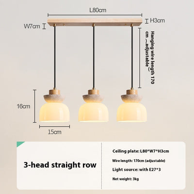 Lámpara de Mesita Estilo Japonés Minimalista en Madera Natural - Image 8