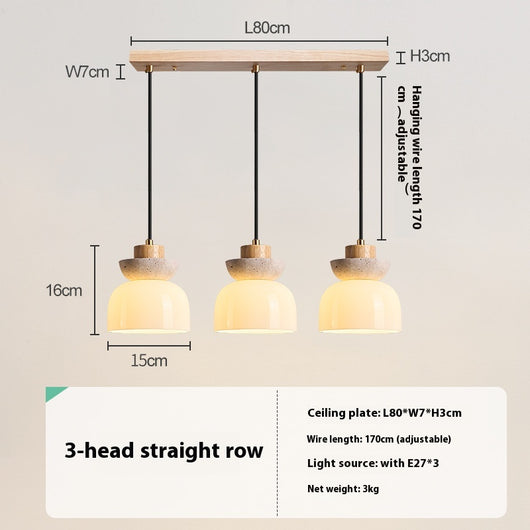 Lámpara de Mesita Estilo Japonés Minimalista en Madera Natural - Image 8