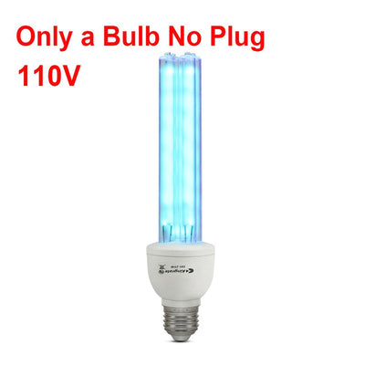 Kingrate 110V germicidal lamp bulb with a standard screw-in base, emitting a blue UV light for sterilization. - Image 10