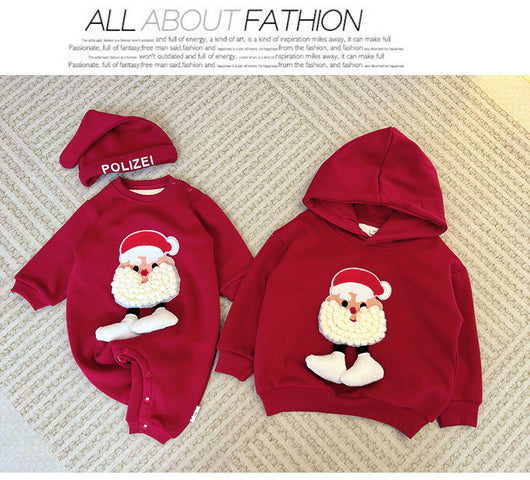 Conjunto Navideño Familiar: Pijama Polar con Capucha para Padres e Hijos - Image 17