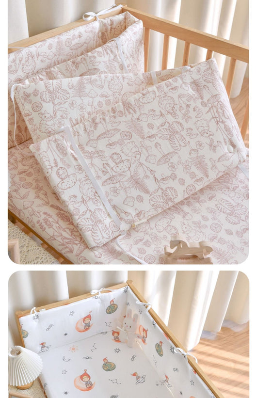 Barrera de Cama para Bebé en Algodón Gasa - Protección Suave Recién Nacido - Image 28