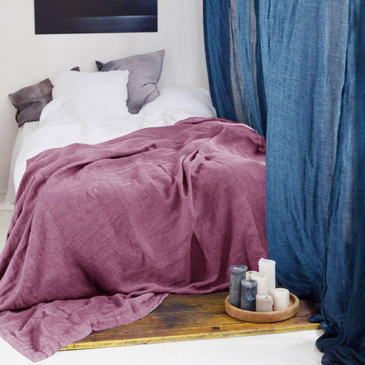 Sábanas de Lino Estilo Nórdico en Colores Sólidos para Cama Individual y Doble - Image 10