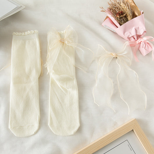 Calcetines Soft Girl de Satén y Encaje Lolita - Image 7