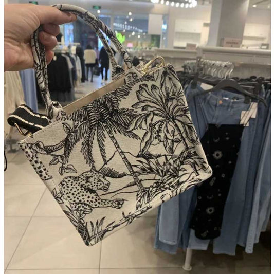 Bolsa Tote de Lona Bordada con Gran Capacidad - Bolsa de Compras Portátil - Image 2