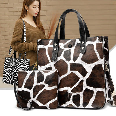 Bolsa Maternidad Estampado Geométrico Leopardo - Set de 2 Piezas