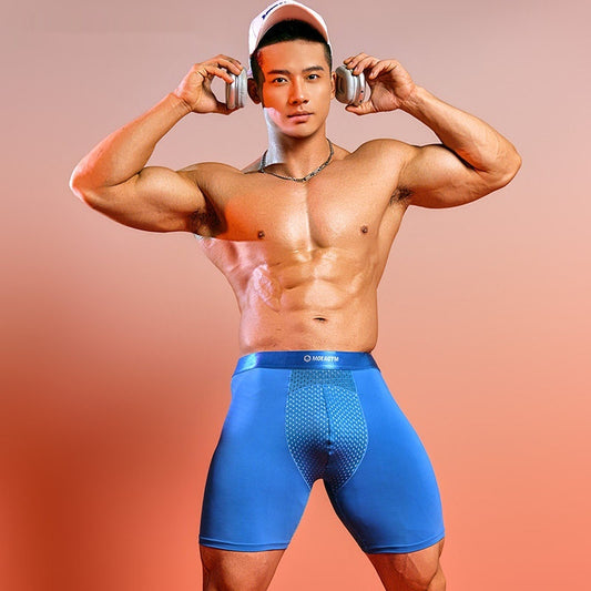 Calzoncillos Deportivos de Seda Helada con Largo Extendido para Hombre
