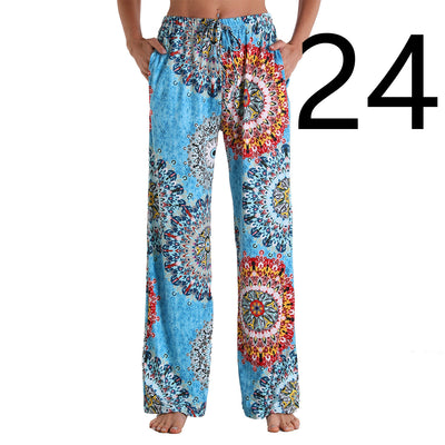 Pantalones Deportivos Casuales con Cintura Elástica y Bolsillos para Mujer - Image 50