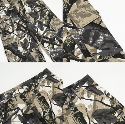Pantalón Cargo Vintage Camo de Pierna Ancha con Bolsillos - Image 17