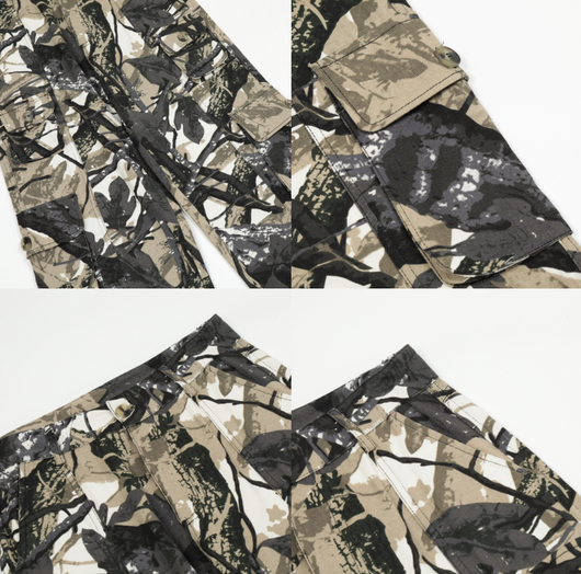 Pantalón Cargo Vintage Camo de Pierna Ancha con Bolsillos - Image 17