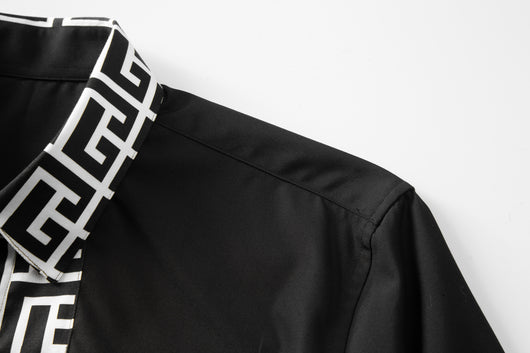 Camisa Manga Larga Algodón Hombre con Estampado Dorsal y Panel Frontal Contraste - Image 17