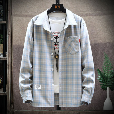 Camisa Casual Hombre Estilo Coreano Moderna con Volantes - Image 11