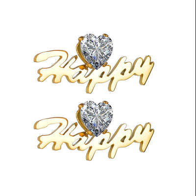 Aretes de Letra Inicial en Acero Inoxidable - Diseño Minimalista y Elegante - Image 14