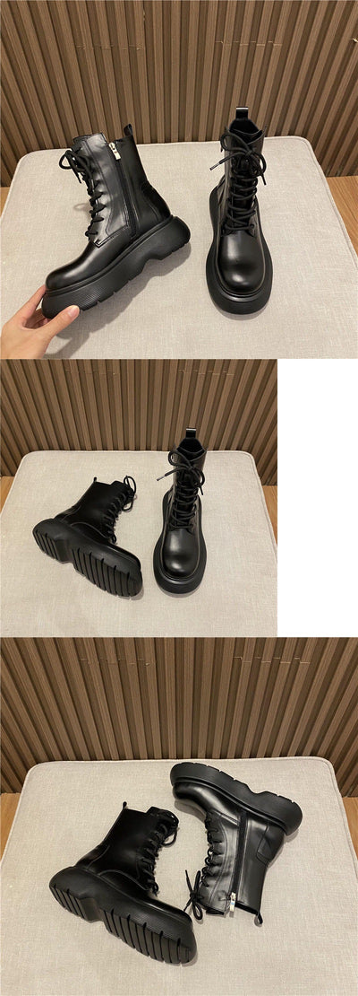 Botines Negros Estilo Británico con Cordones - Caña Corta - Image 11