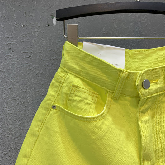 Pantalones Denim Anchos con Rotos y Orilla Cruda - Image 3