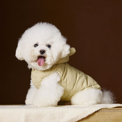 Chaleco Acolchado sin Mangas con Capucha - Diseño Adorable de Schnauzer y Bichón - Image 4
