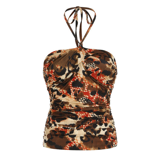 Chaleco Halter Retro Estampado Elegante y Sensual - Image 6