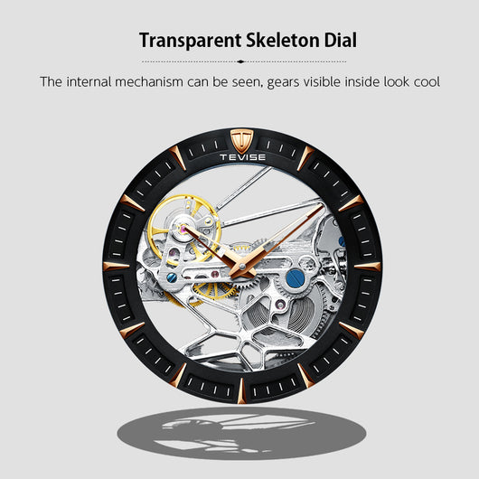 Reloj Mecánico Automático para Hombre Resistente al Agua con Esfera Hueca - Image 11