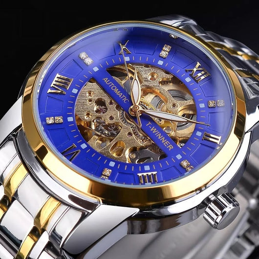 Reloj Mecánico Impermeable con Diseño Calado para Hombre - Image 3