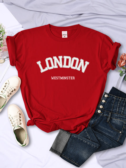 Blusa Fresca de Verano con Letras - Manga Corta Transpirable - Image 4