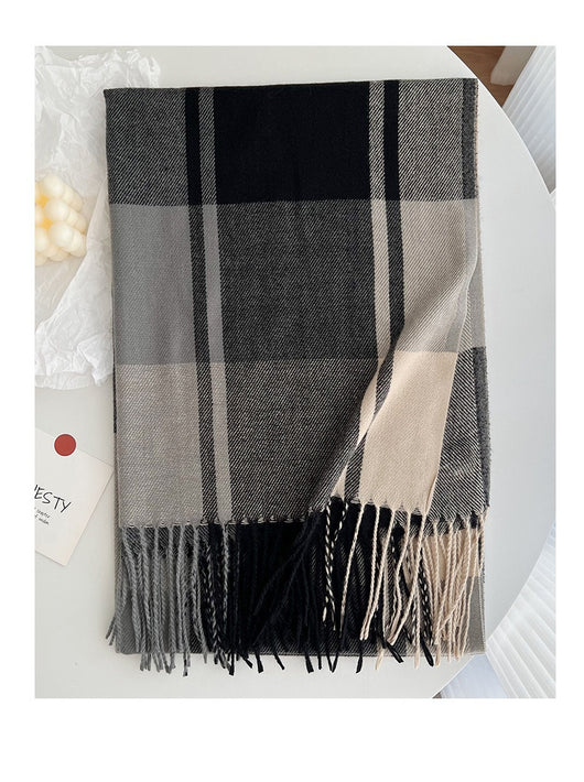 Chal Pashmina Escocés con Borlas para Mujer - Tejido Grueso y Cálido - Image 31