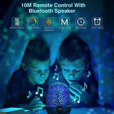 Lámpara Nocturna Inteligente con Bluetooth y Luz Ambiental Multicolor - Image 10