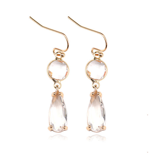 Aretes de Cristal K9 Multicolor con Borde de Cobre Geométrico - Image 10