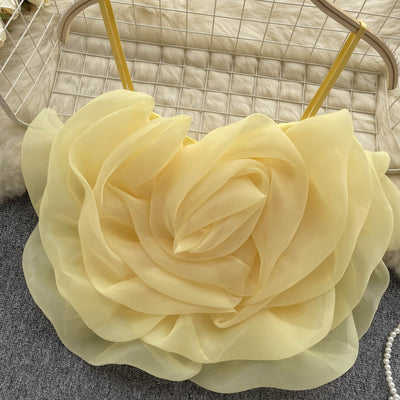 Blusa Vacacional para Mujer con Flores Tridimensionales en Organza - Image 18