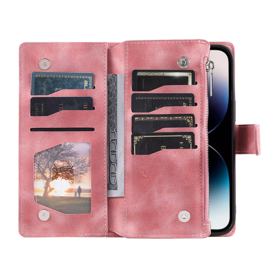 Funda Cartera Teléfono Cuero Grabado - Organizador de Tarjetas con Cierre - Image 15