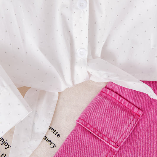 Conjunto de Shorts Denim Knot Temperament - Image 9
