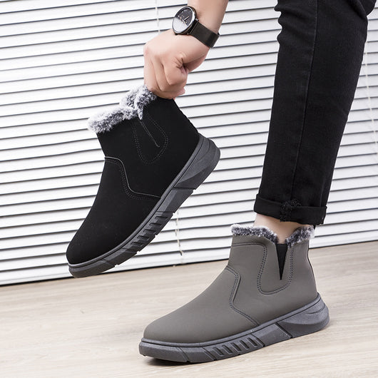 Botas de Invierno para Hombre con Diseño V Cutout y Forro de Peluche - Image 7