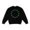 Sudadera Holgada Acolchada Estampado Blanco y Negro