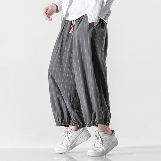 Pantalones Casuales Hombre Estilo Chino en Algodón y Lino - Image 4