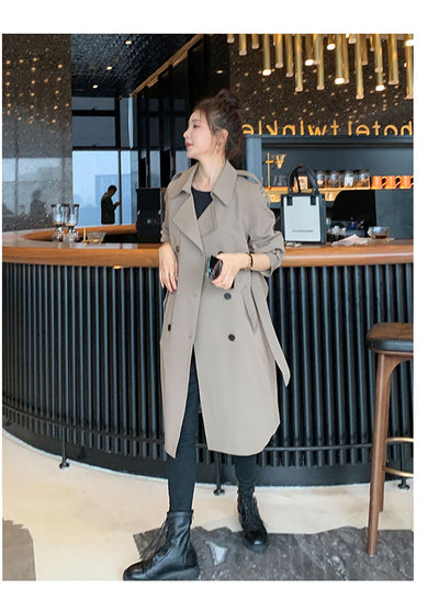 Abrigo Trench Ligero Midi para Mujer - Chaqueta Suelta Favorecedora Primavera - Image 8