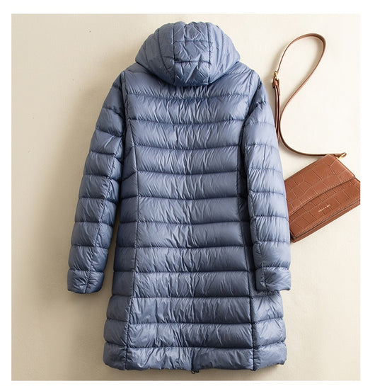 Chaqueta Acolchada Ligera Desmontable con Gorro para Mujer - Image 9