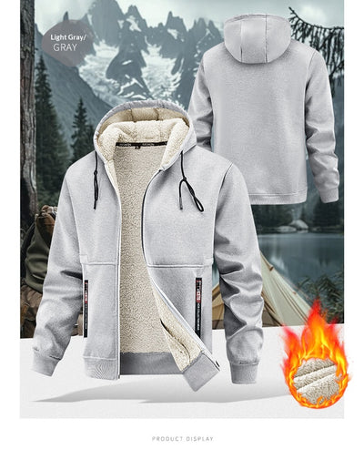 Abrigo de Invierno para Hombre con Lana de Cordero Engrosada - Image 12