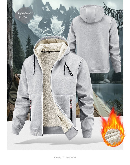 Abrigo de Invierno para Hombre con Lana de Cordero Engrosada - Image 12