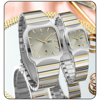 Reloj de Pareja Cuadrado Funcional de Doble Punta - Image 15
