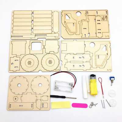 Kit de Construcción Rodillo Compactador STEAM - Juguete Educativo de Ingeniería en Madera - Image 6