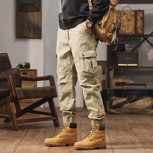 Pantalones Casuales Hombre Retro Gruesos Forrados en Forro Polar