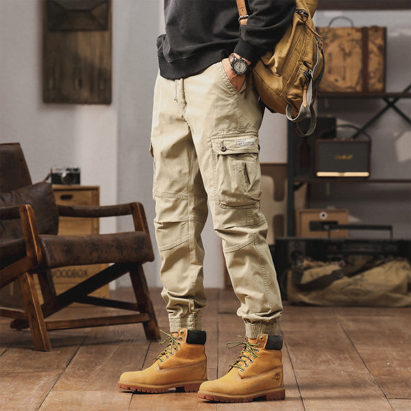 Pantalones Casuales Hombre Retro Gruesos Forrados en Forro Polar