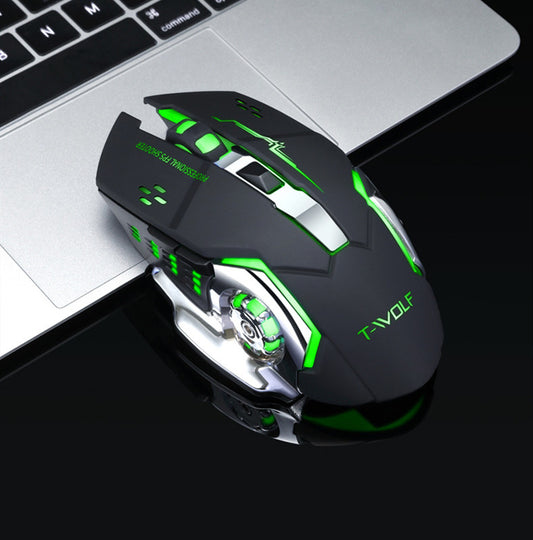 Ratón Gaming Inalámbrico 2.4G con Retroiluminación LED y Batería Recargable