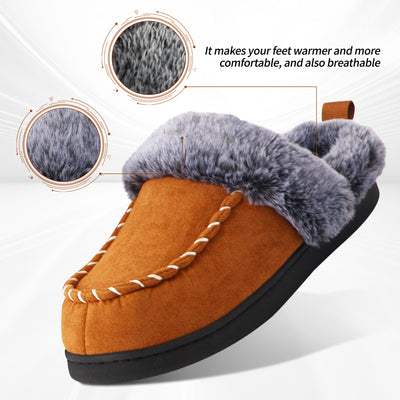 Zapatillas de Casa Otoño Invierno con Diseño Desgastado y Boca de Pelaje para Hombre - Image 3