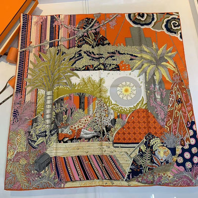 Pañoleta de Seda Estampada Tejida Hecha a Mano - Image 13