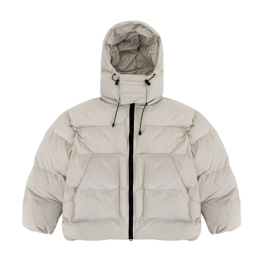 Chaqueta Corta Pesada con Capucha Desmontable