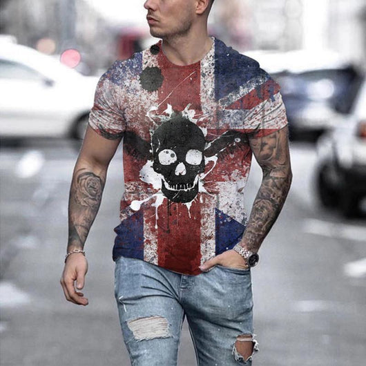 Playera Hombre Estampado 3D Manga Corta - Image 3
