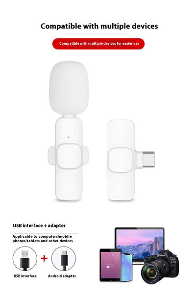 Micrófono Inalámbrico de Solapa Blanco - Clip Compacto para una Mano Libre - Image 11
