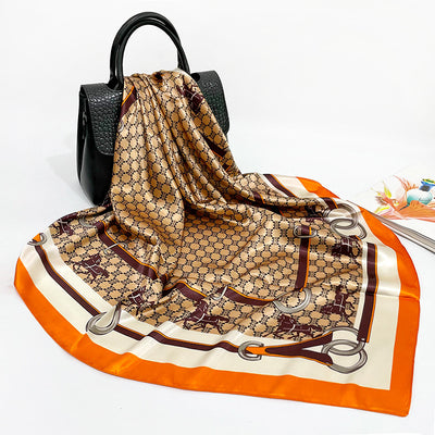 Pañuelo de Seda 90cm Primavera Otoño - Cuadrado Elegante - Image 10