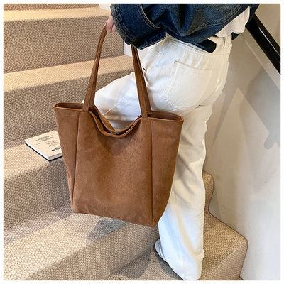 Bolso Retro de Cuero Mate con Capacidad Extra - Bolsa Tote Bandolera Versátil - Image 12