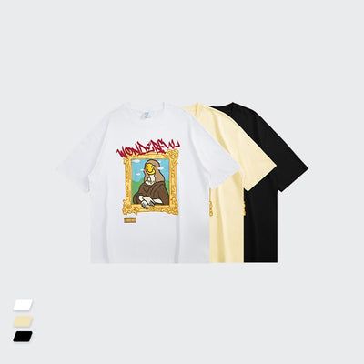 Camiseta Clásica Suelta Estampada de Manga Corta para Hombre - Image 10