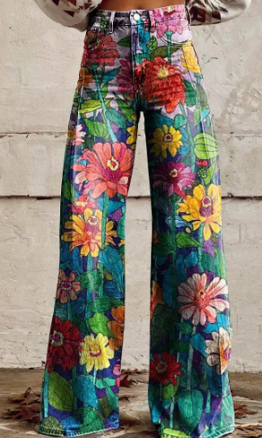 Pantalones Casuales Delgados Estilo Denim para Mujer